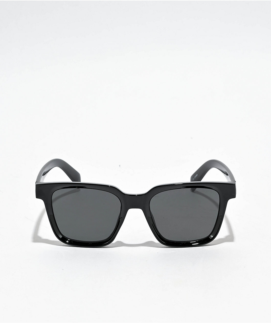 Black Indented Square Sunglasses