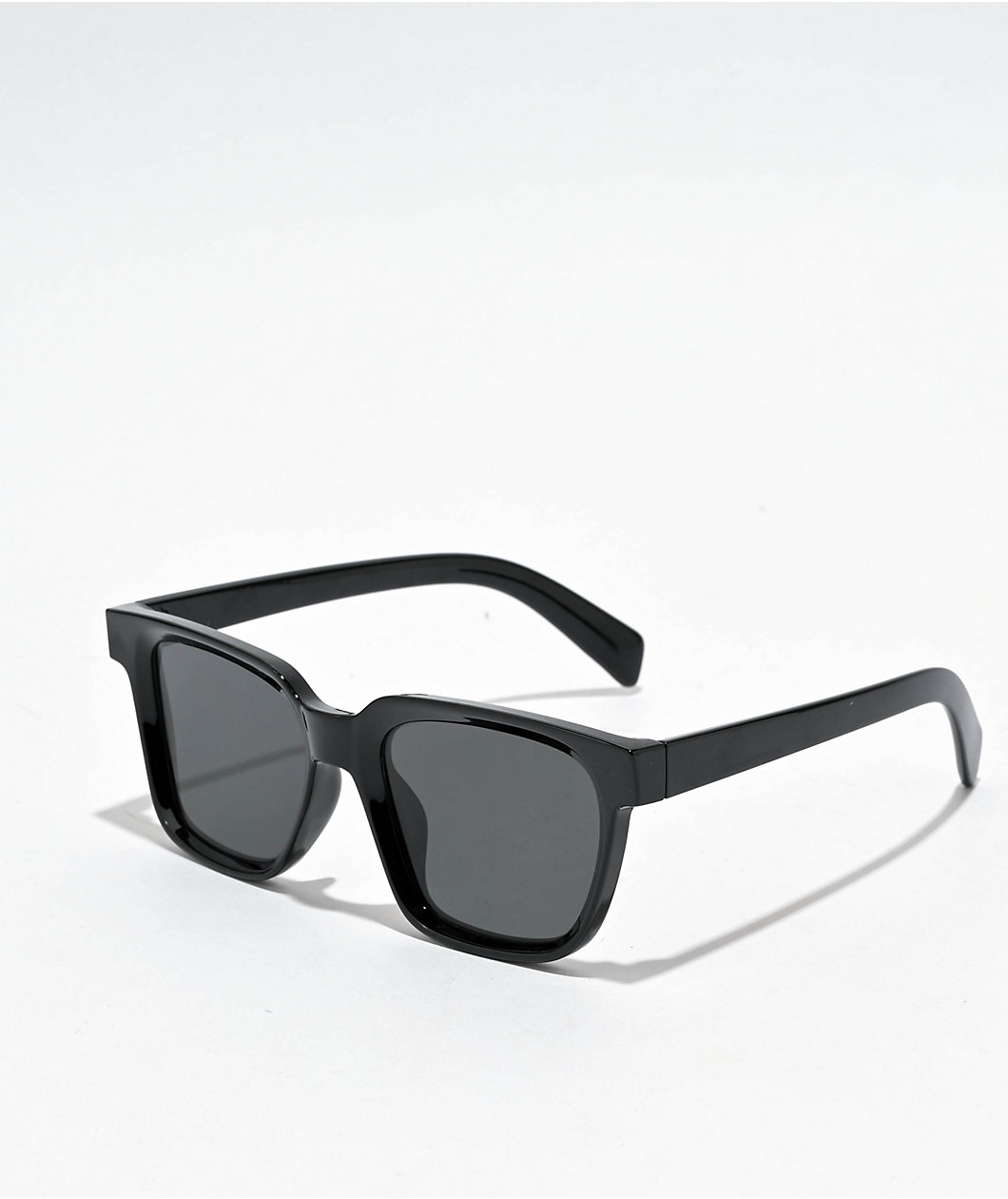 Black Indented Square Sunglasses