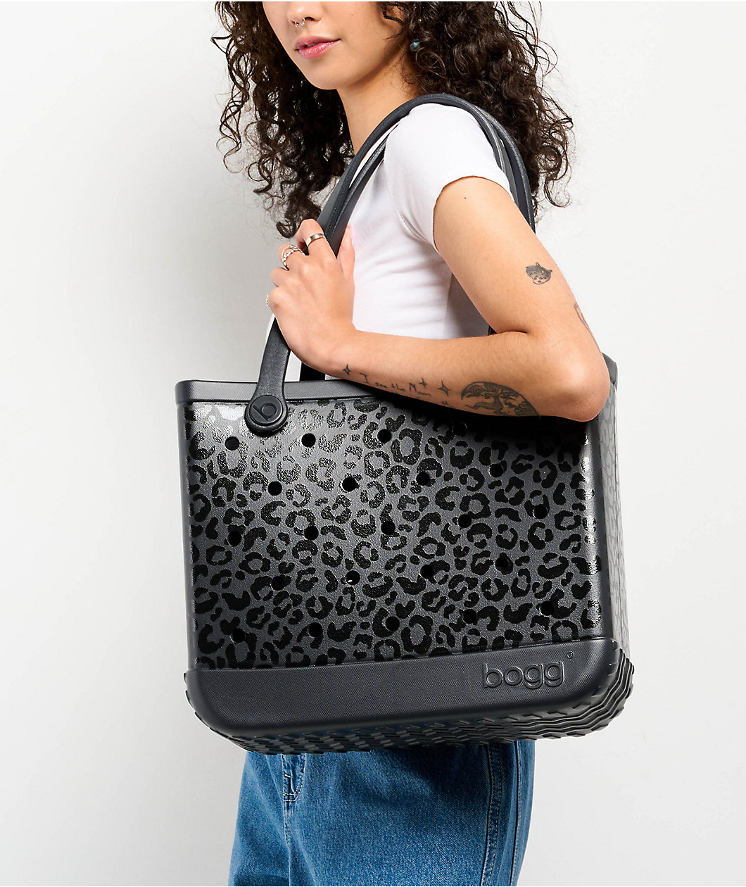 Bogg Baby Onyx Leopard Tote Bag