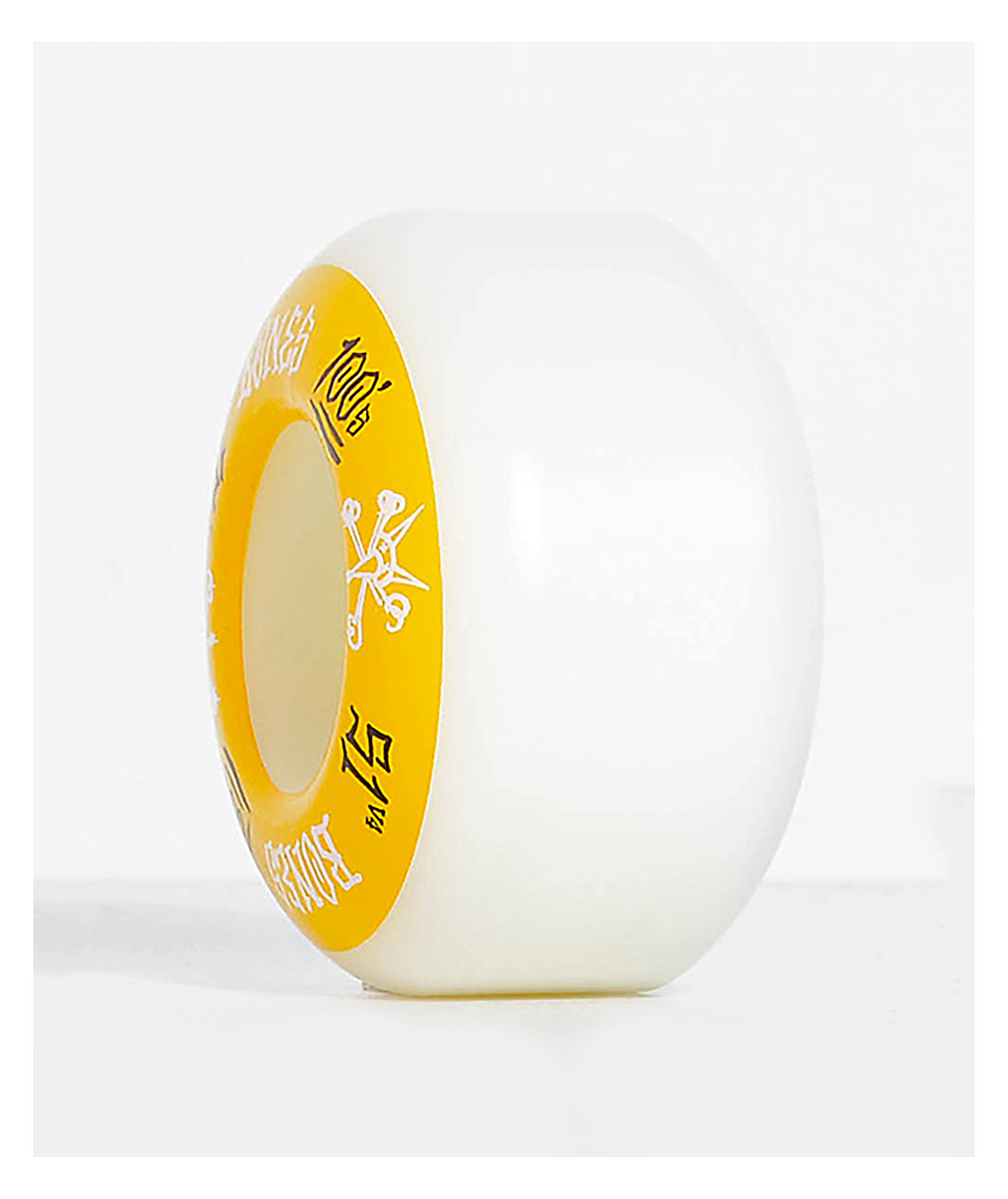 Bones Ringers 51mm 100a Yellow & White Skateboard Wheels