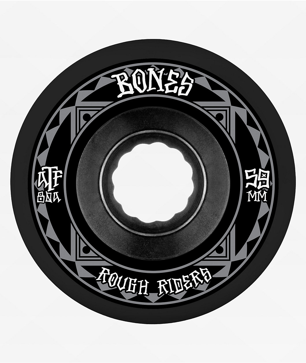 Bones Rough Riders ATF 59mm 80a Black Cruiser Skateboard Wheels