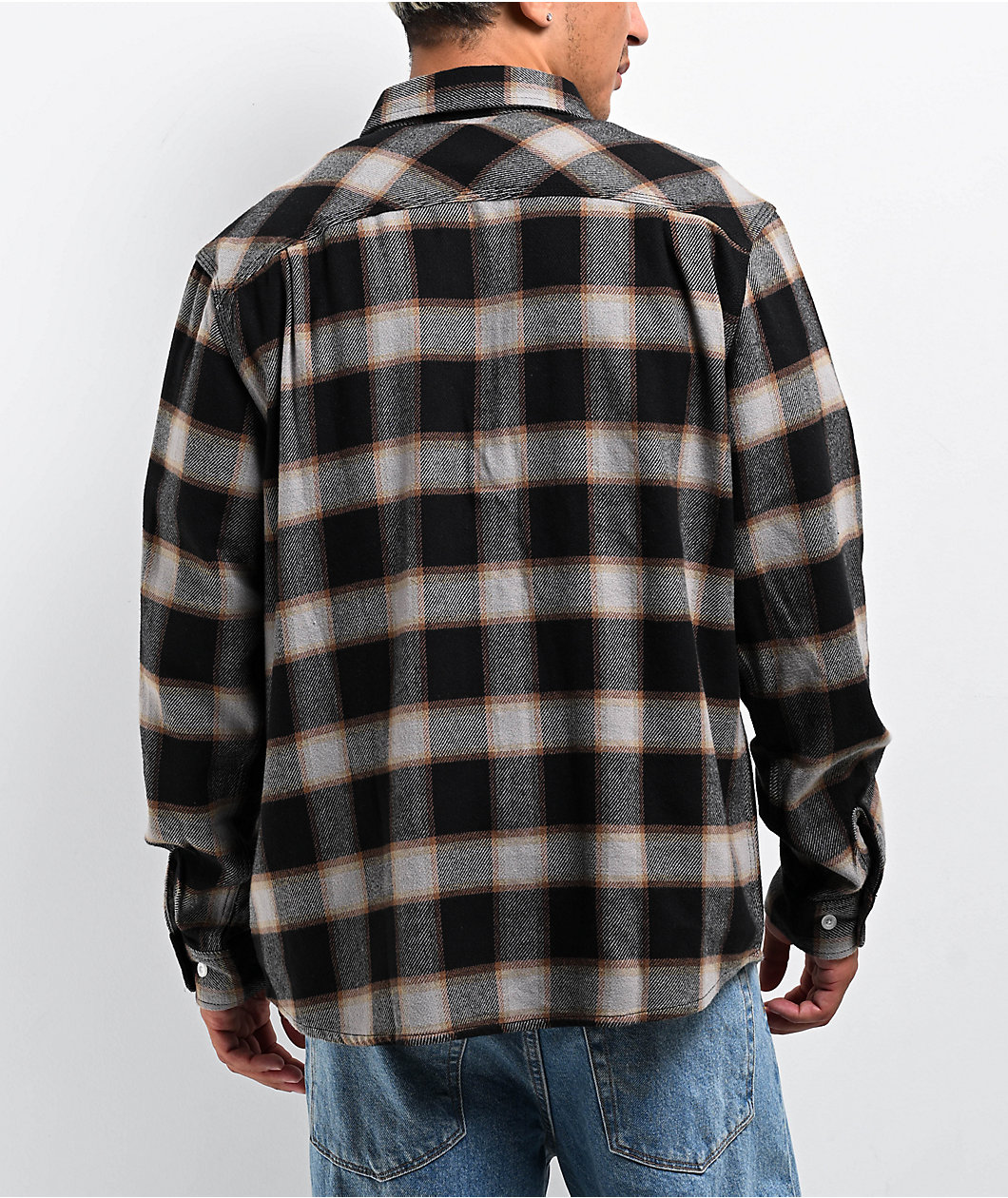 Brixton Bowery 20th Anniversary Black Flannel Shirt