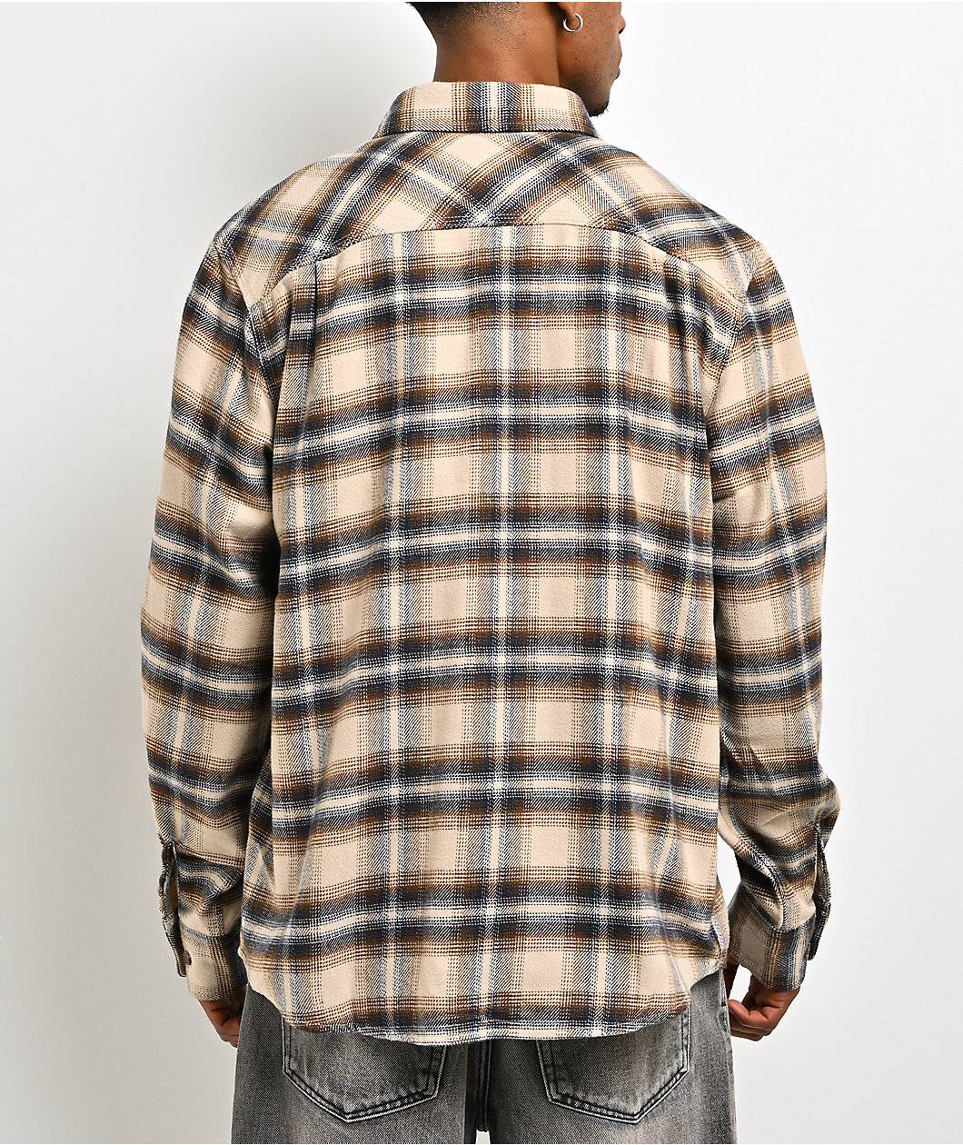 Brixton Bowery Cream Flannel Shirt