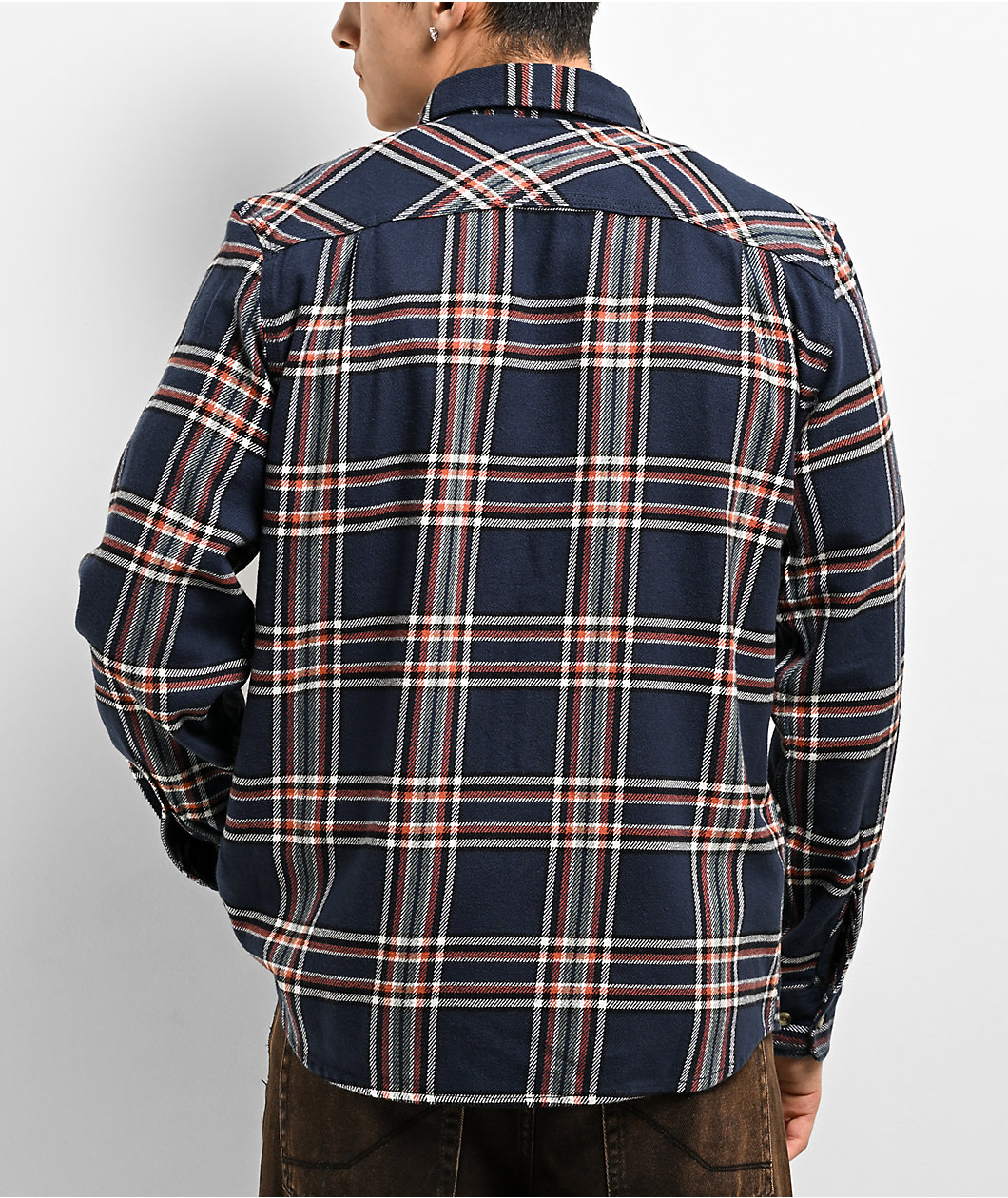 Brixton Bowery Navy Flannel Shirt