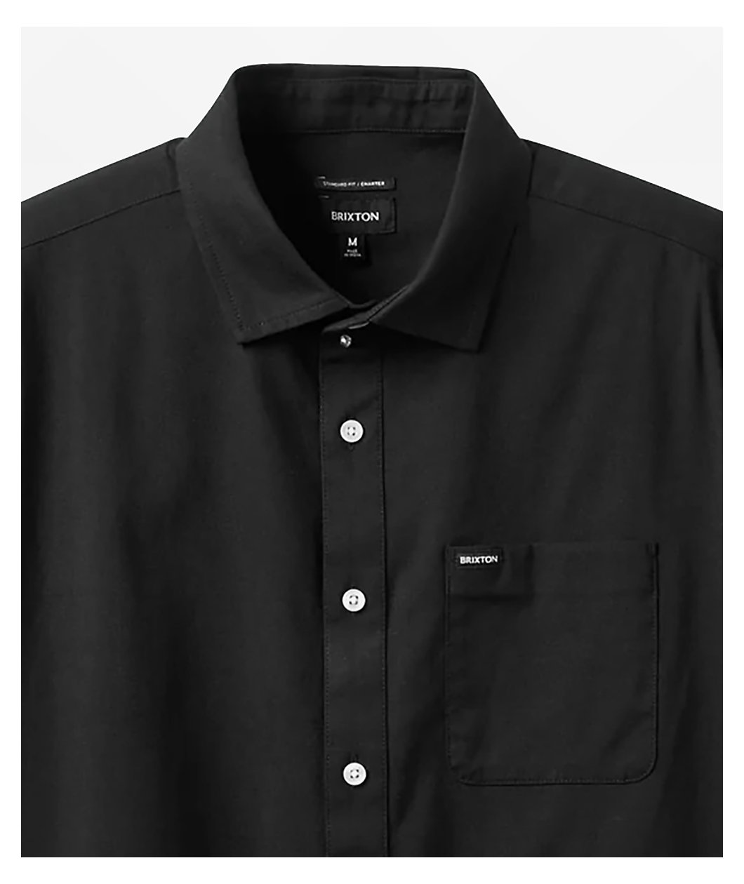 Brixton Charter Oxford Black Short Sleeve Button Up Shirt