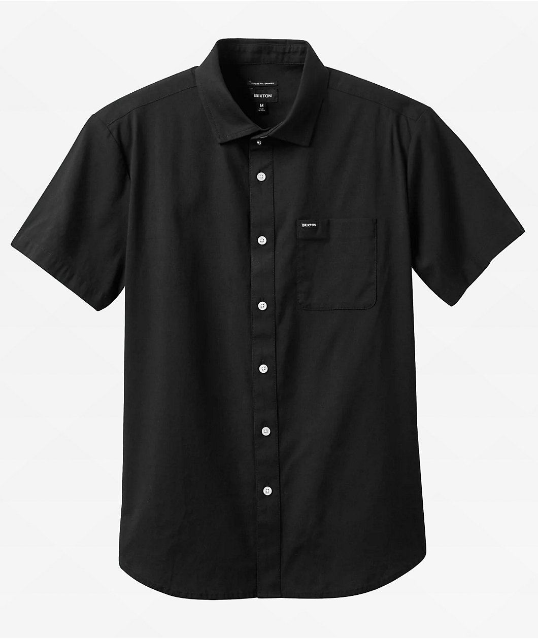 Brixton Charter Oxford Black Short Sleeve Button Up Shirt