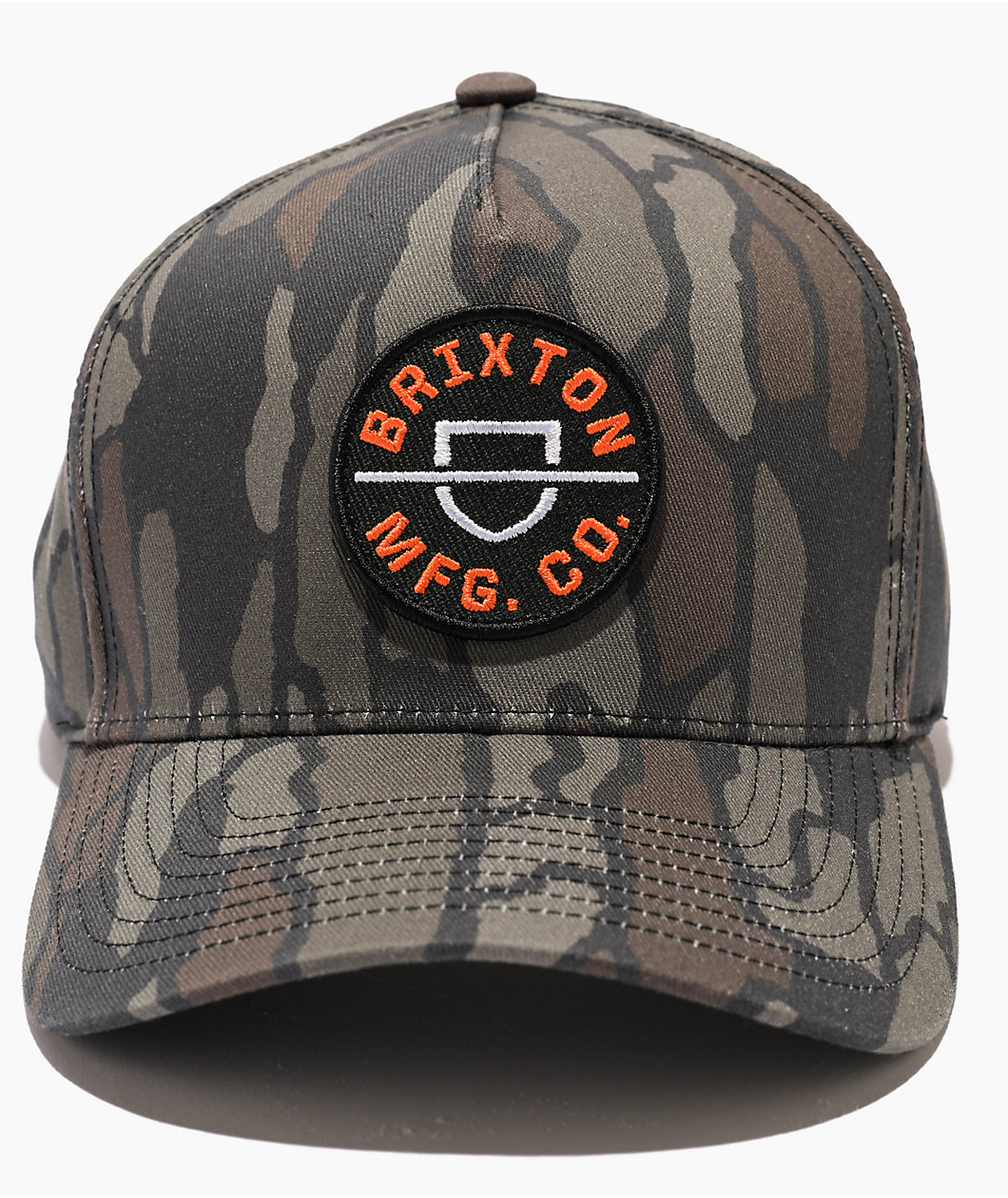 Brixton Crest Bark Netplus® Camo Snapback Hat
