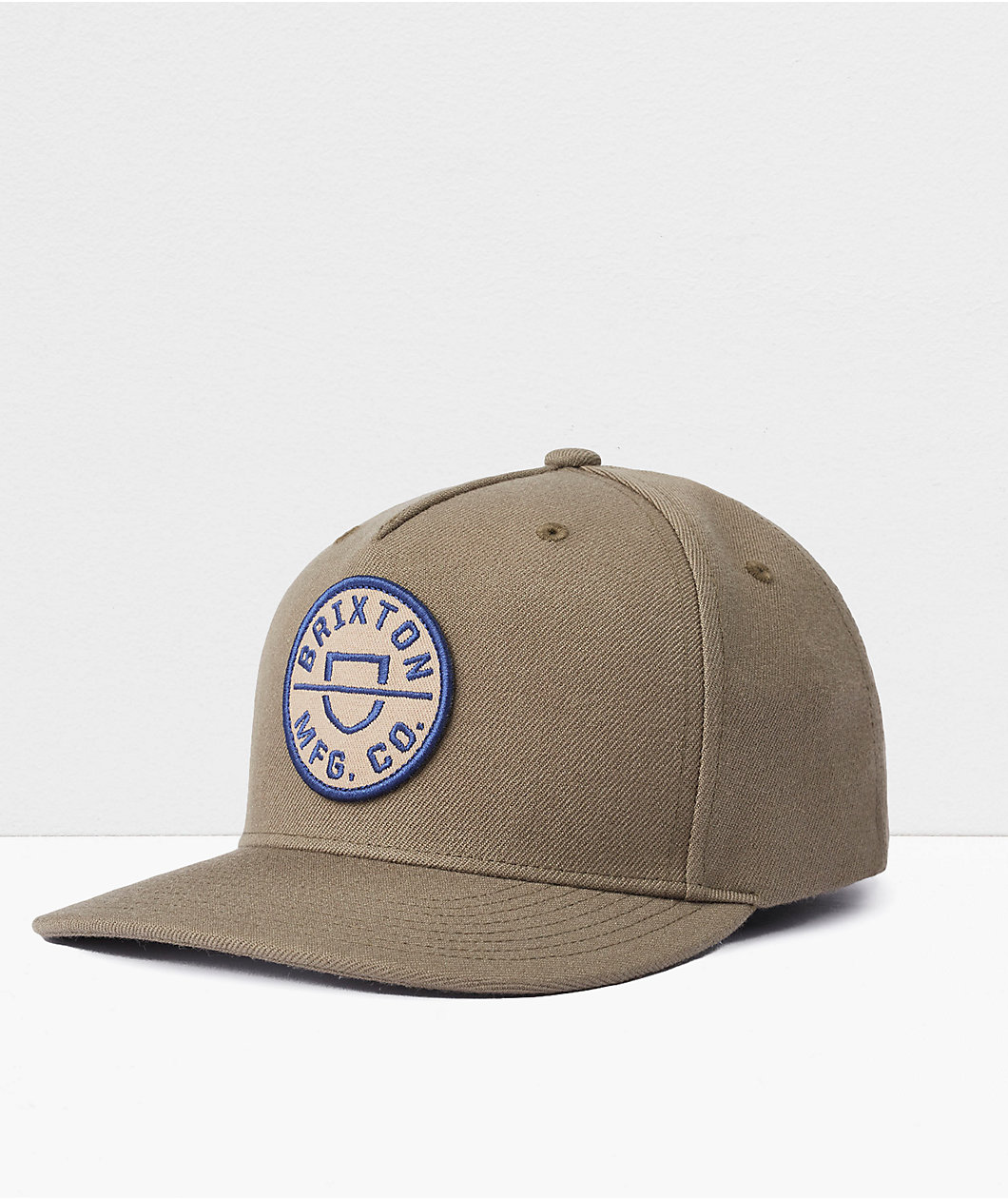 Brixton Crest MP Military Olive Snapback Hat