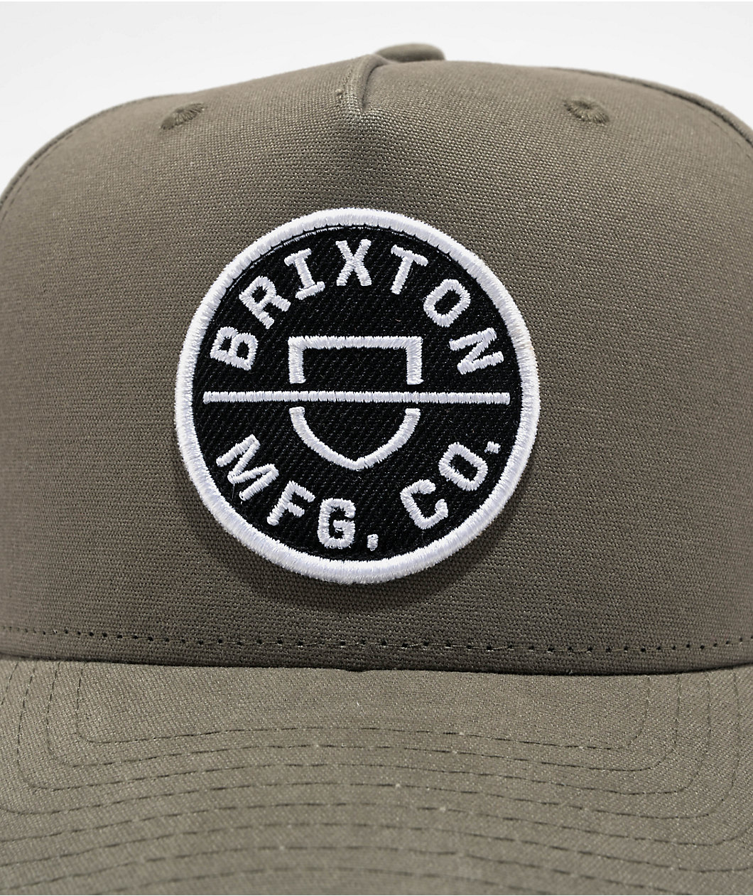 Brixton Crest Netplus Cinder Grey Snapback Hat