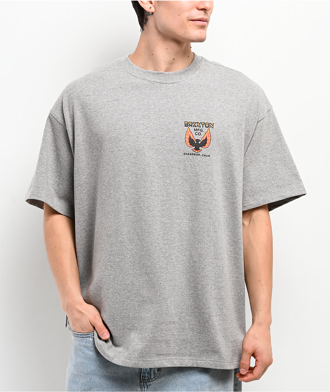 Brixton Garvey Grey T-Shirt