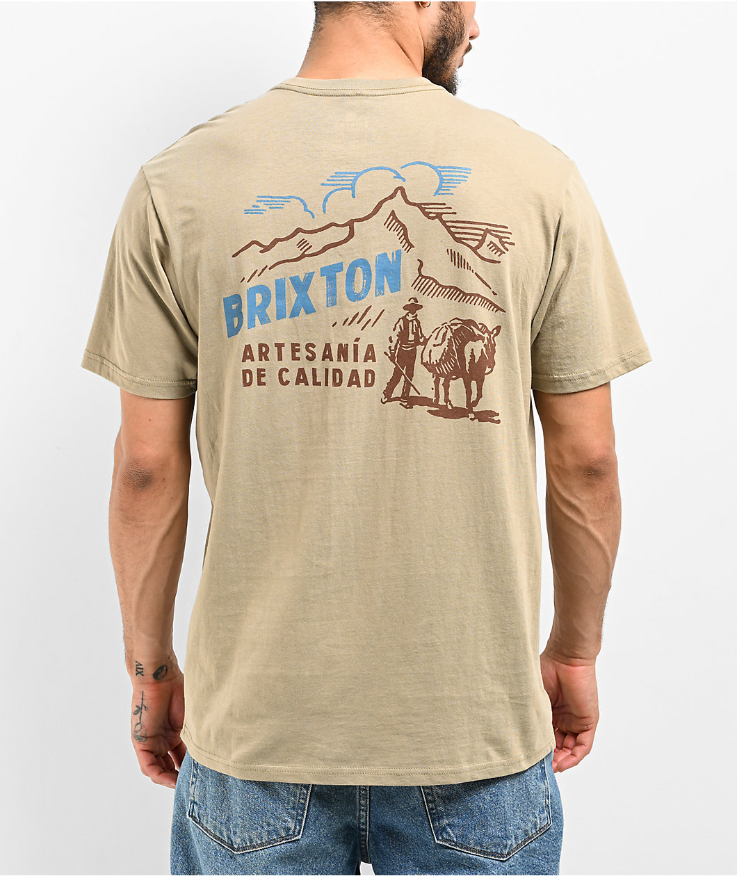 Brixton Harvester Oatmeal T-Shirt