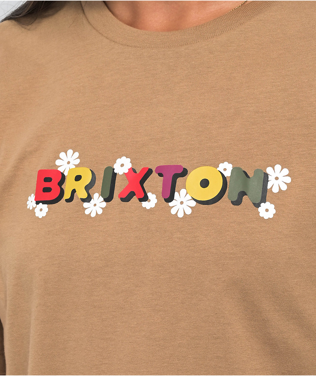 Brixton Kaleidoscope Brown Crop T-Shirt