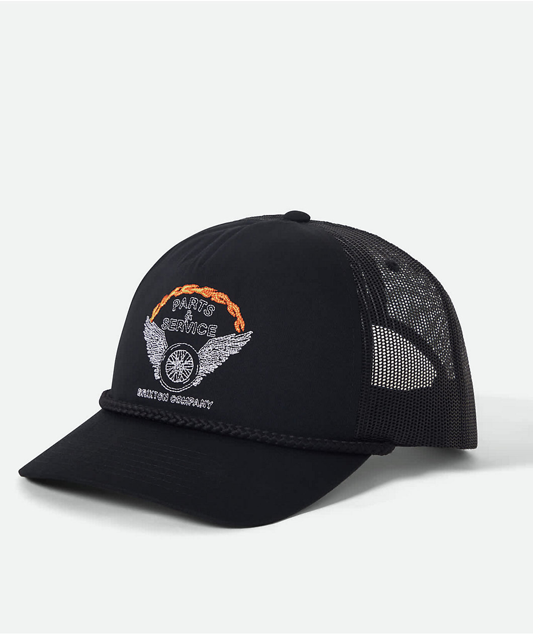Brixton Leeway Black Trucker Hat