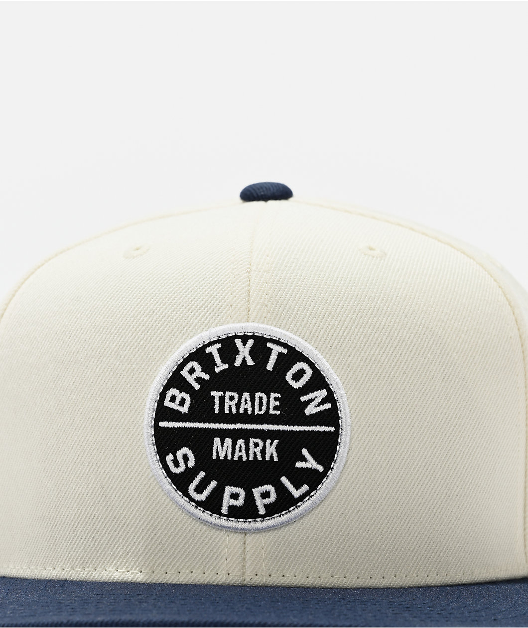 Brixton Oath III Off White & Midnight Blue Snapback Hat