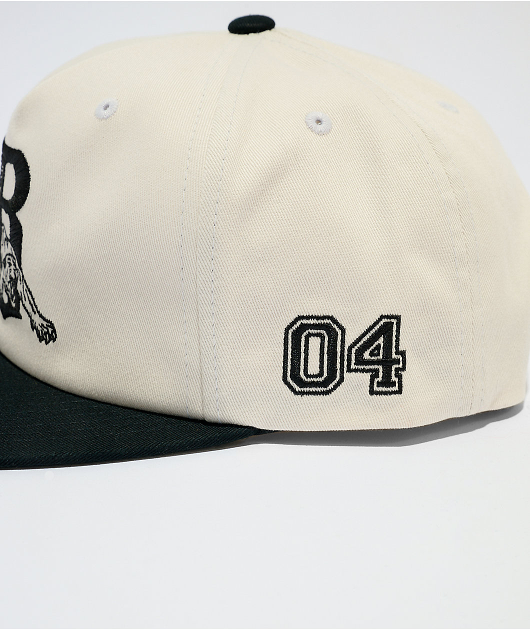 Brixton Predator Off White & Black Snapback Hat