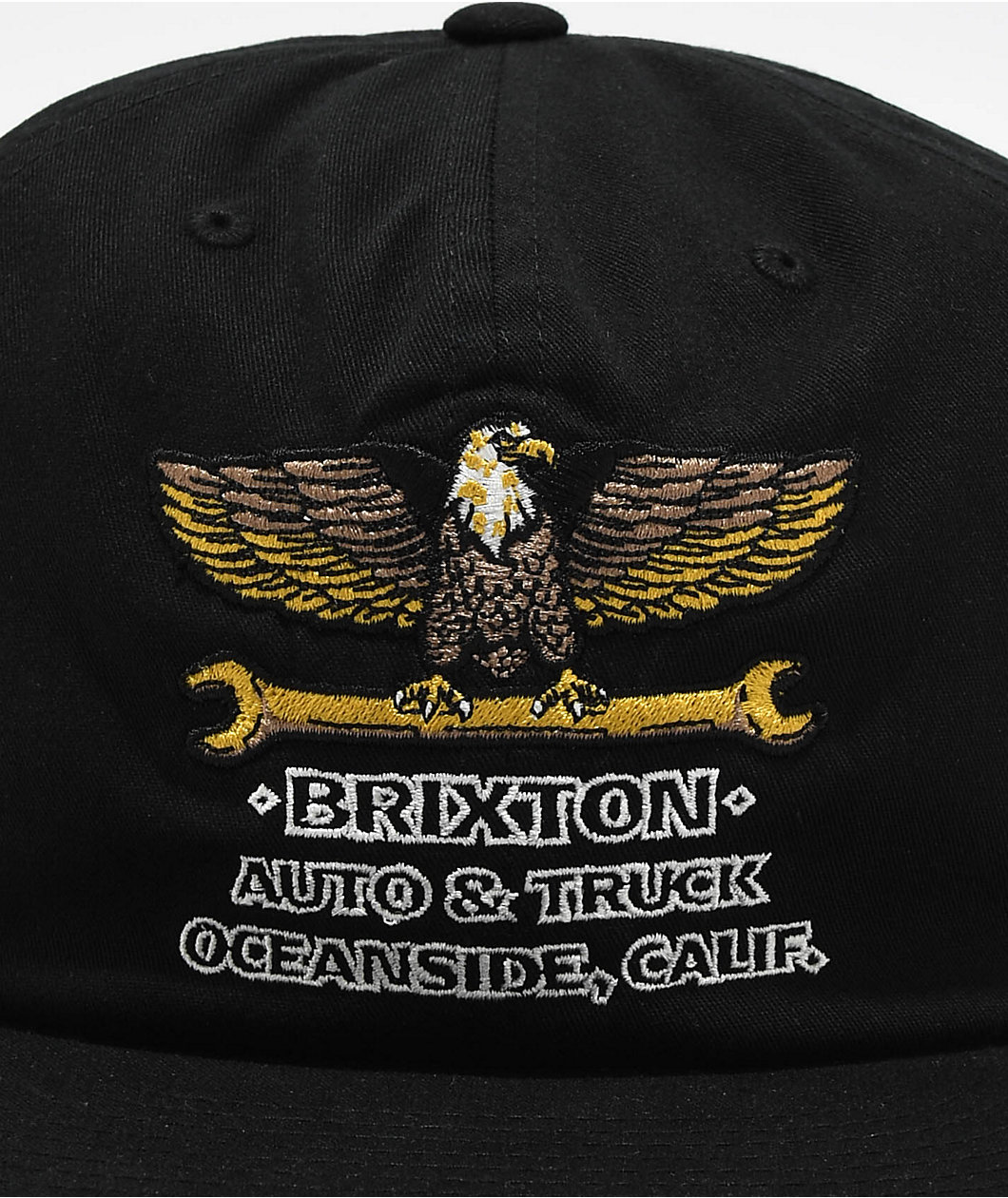 Brixton Repair Black Snapback Hat