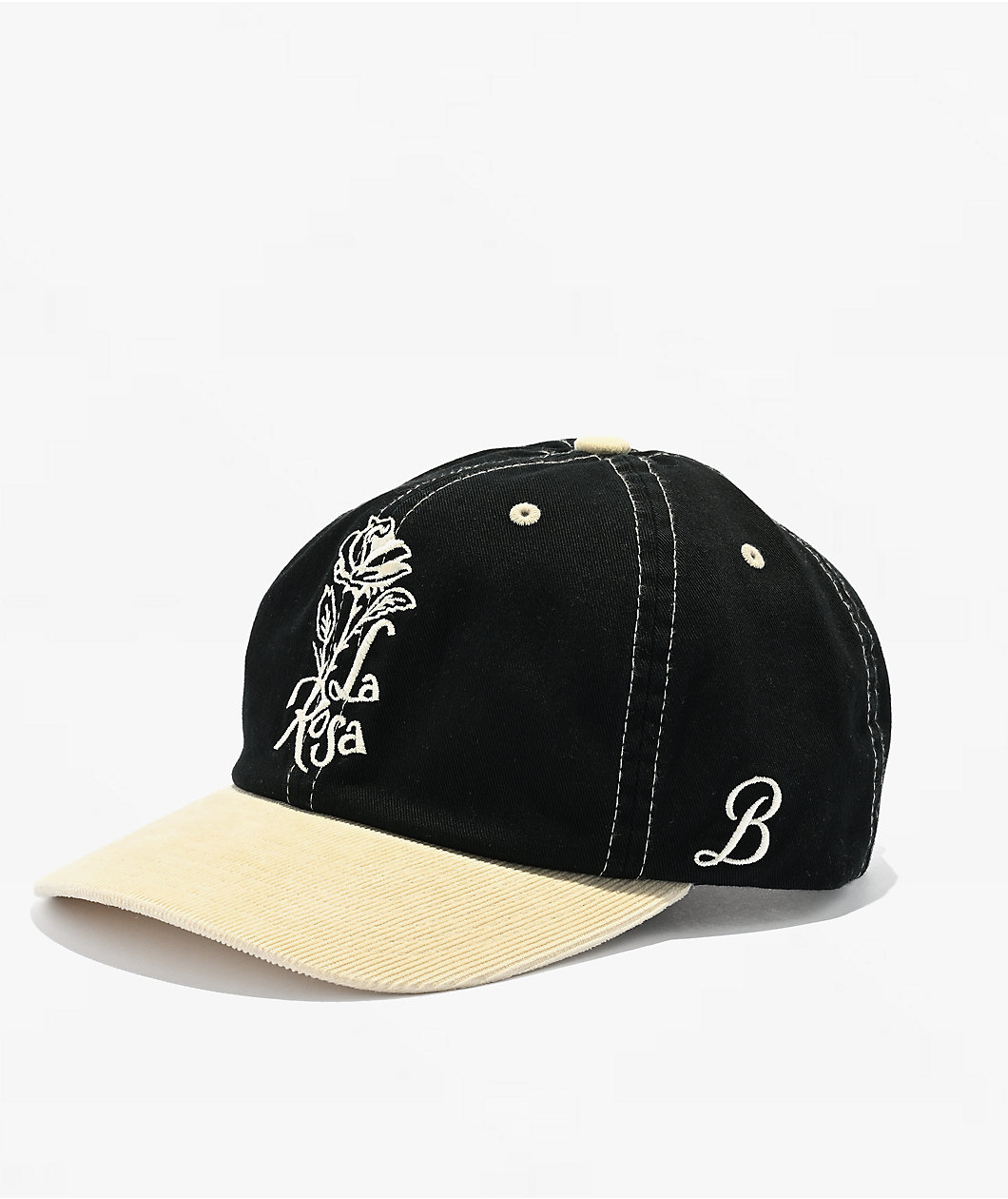Brixton Rosa Black Strapback Hat