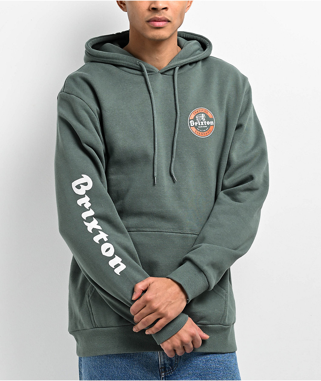 Brixton Soto Green Hoodie