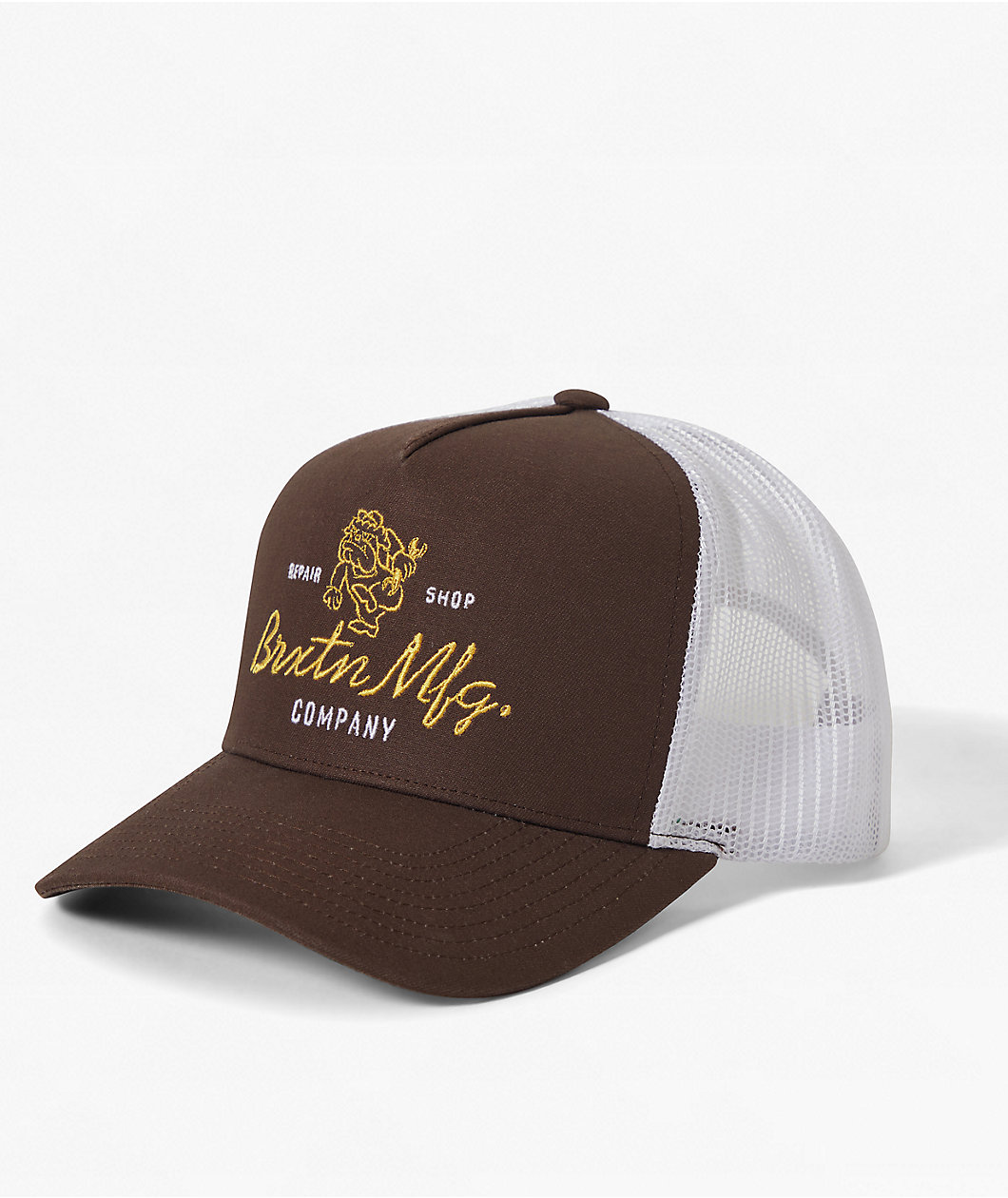 Brixton Tolman Brown & White Trucker Hat