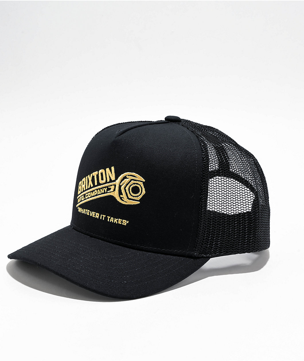 Brixton Wrench Netplus Black Trucker Hat