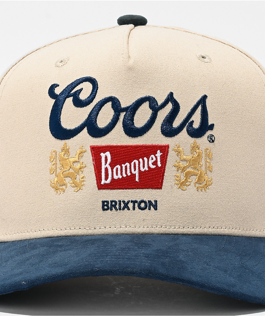 Brixton x Coors Crest Navy & Tan Netplus® Snapback Hat