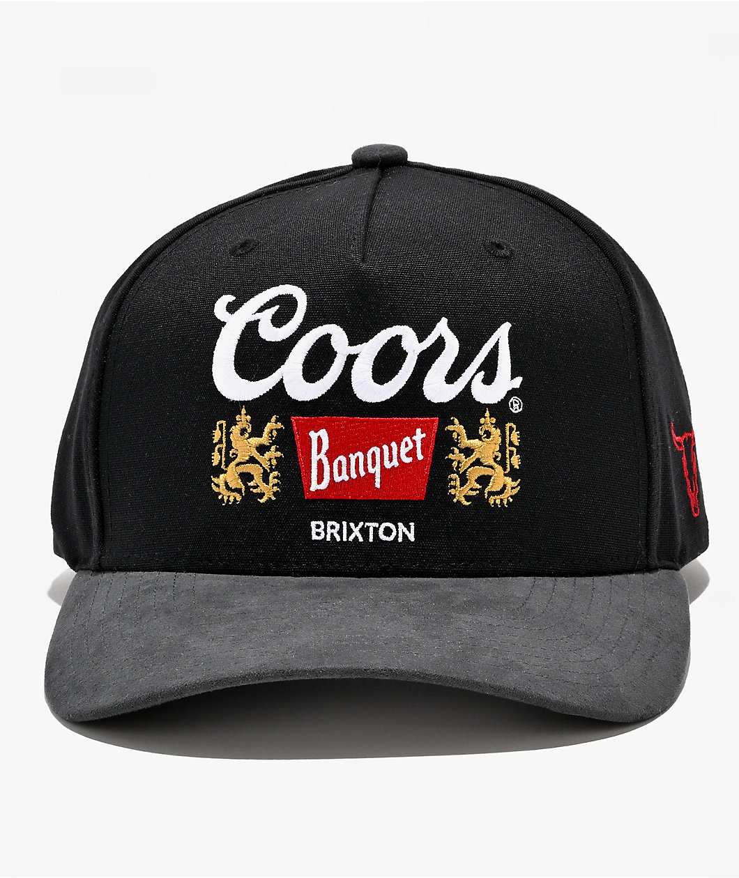 Brixton x Coors Griffen 3 Black Snapback Hat