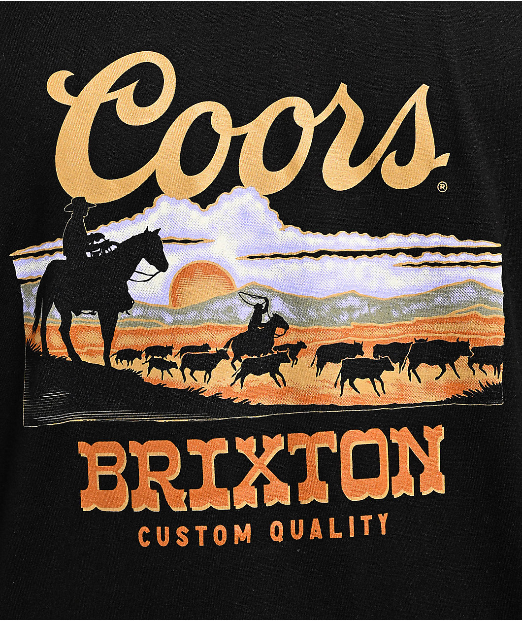 Brixton x Coors Sunset Black T-Shirt