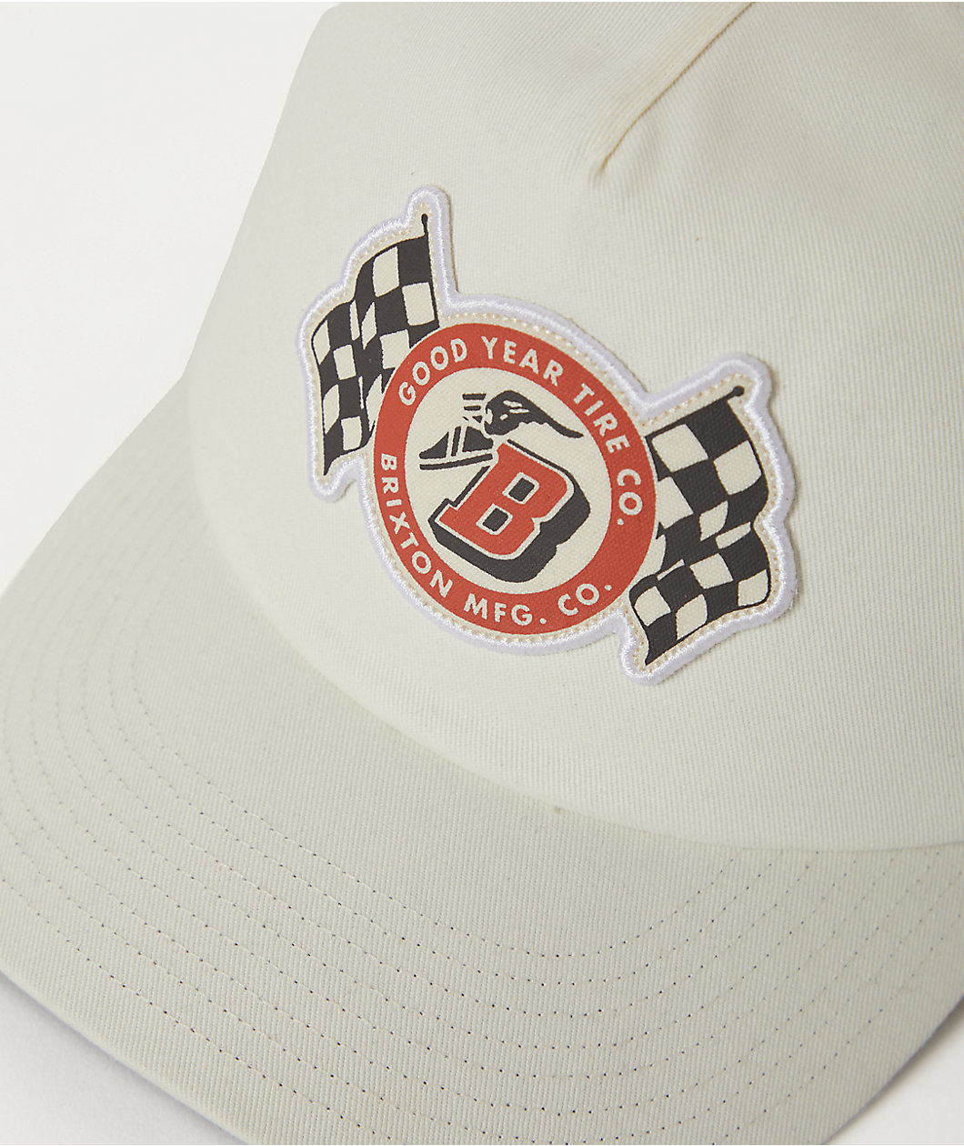 Brixton x Goodyear Speed White Snapback Hat