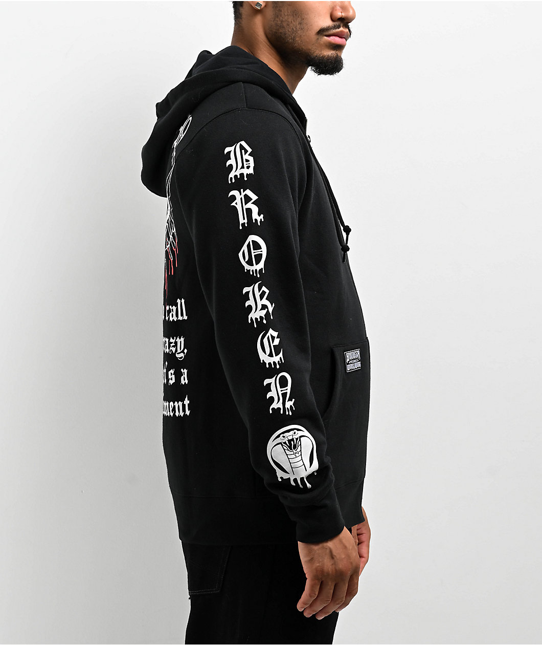 Broken Promises 5150 Black Zip Hoodie