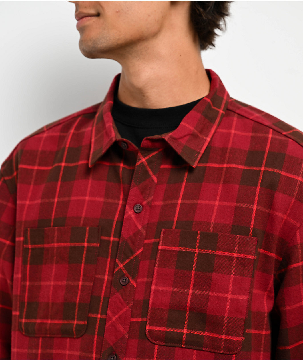 Broken Promises 5150 Red Flannel Button Up Shirt