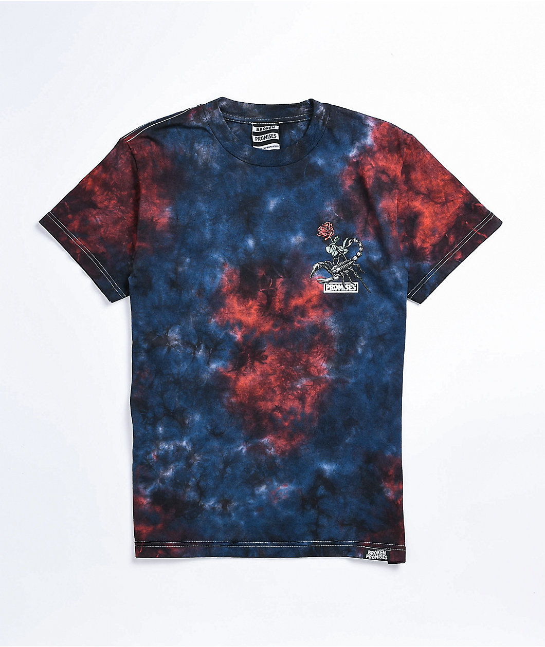 Broken Promises Antidote Red & Blue Tie Dye T-Shirt