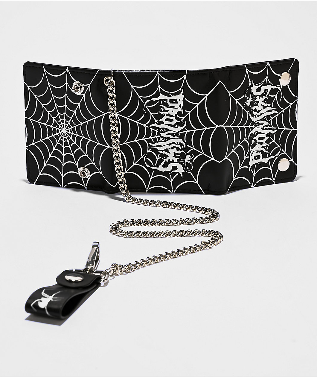Broken Promises Arachnid Black Chain Wallet