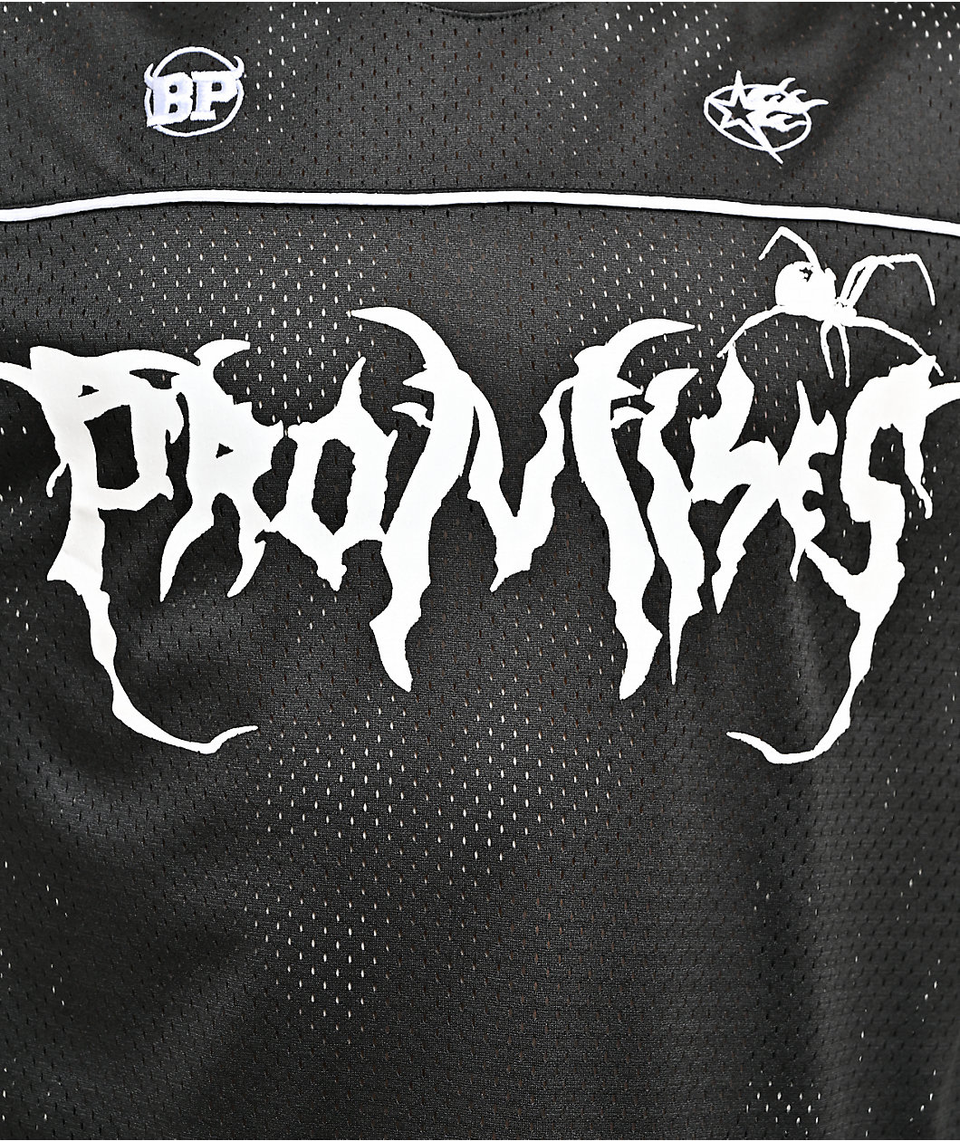 Broken Promises Arachnid Black Mesh Crop Jersey