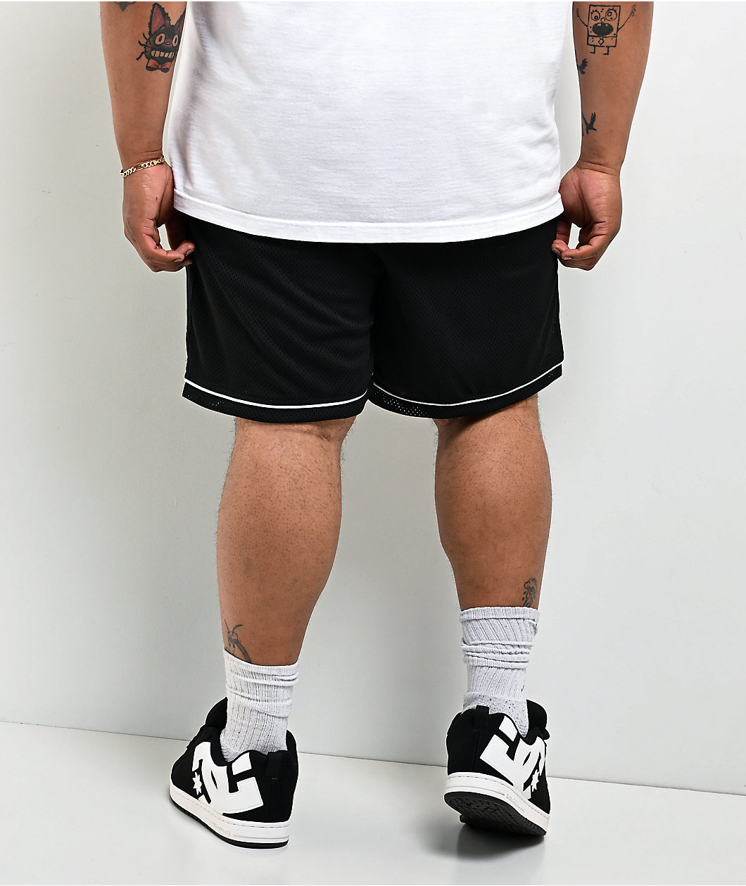 Broken Promises Arachnid Black Mesh Shorts