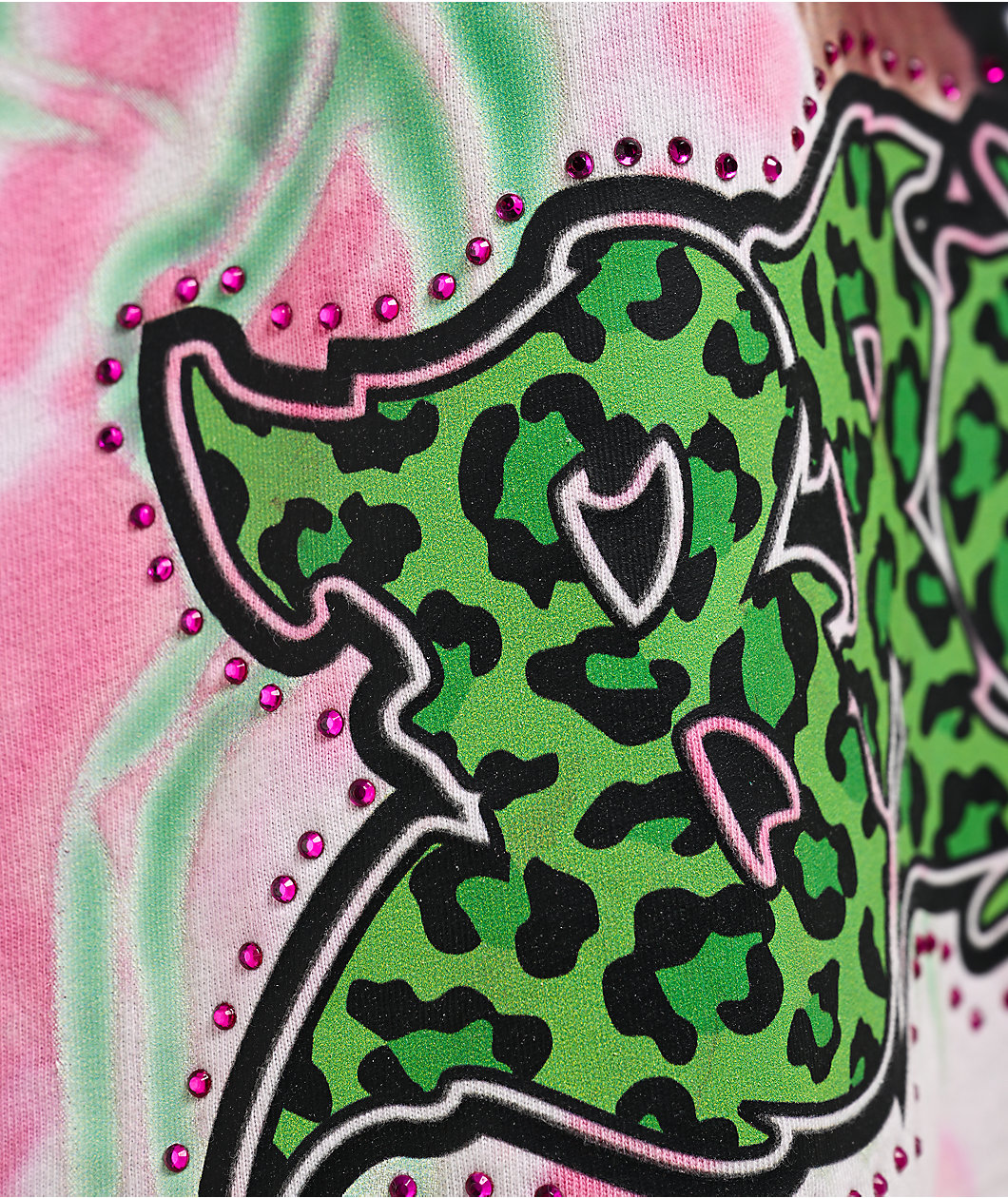 Broken Promises Barking Dead Pink Oversized Tie Dye T-Shirt