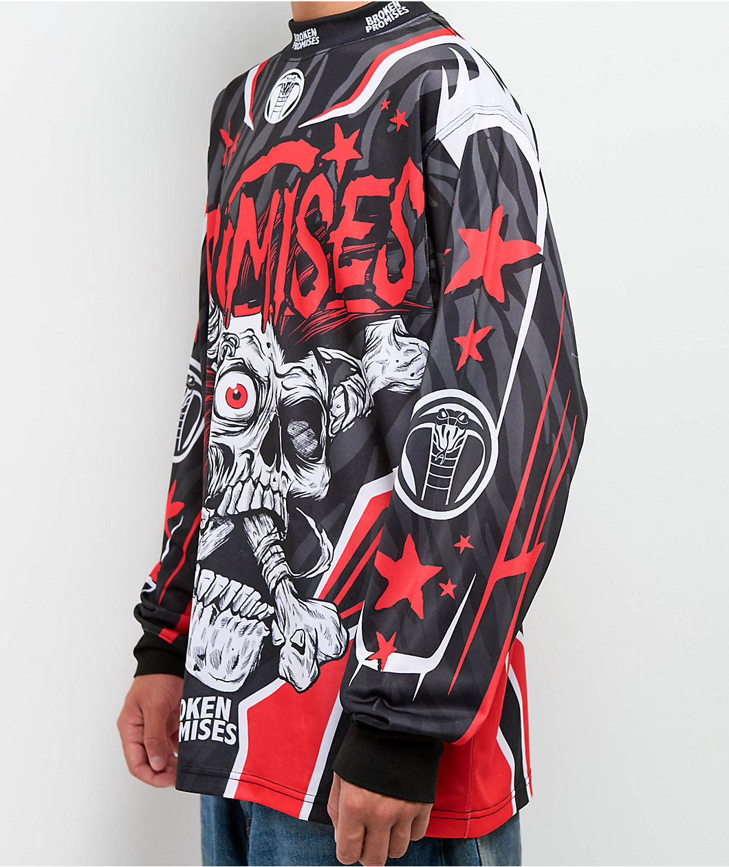Broken Promises Bone Biter Black & Red Jersey