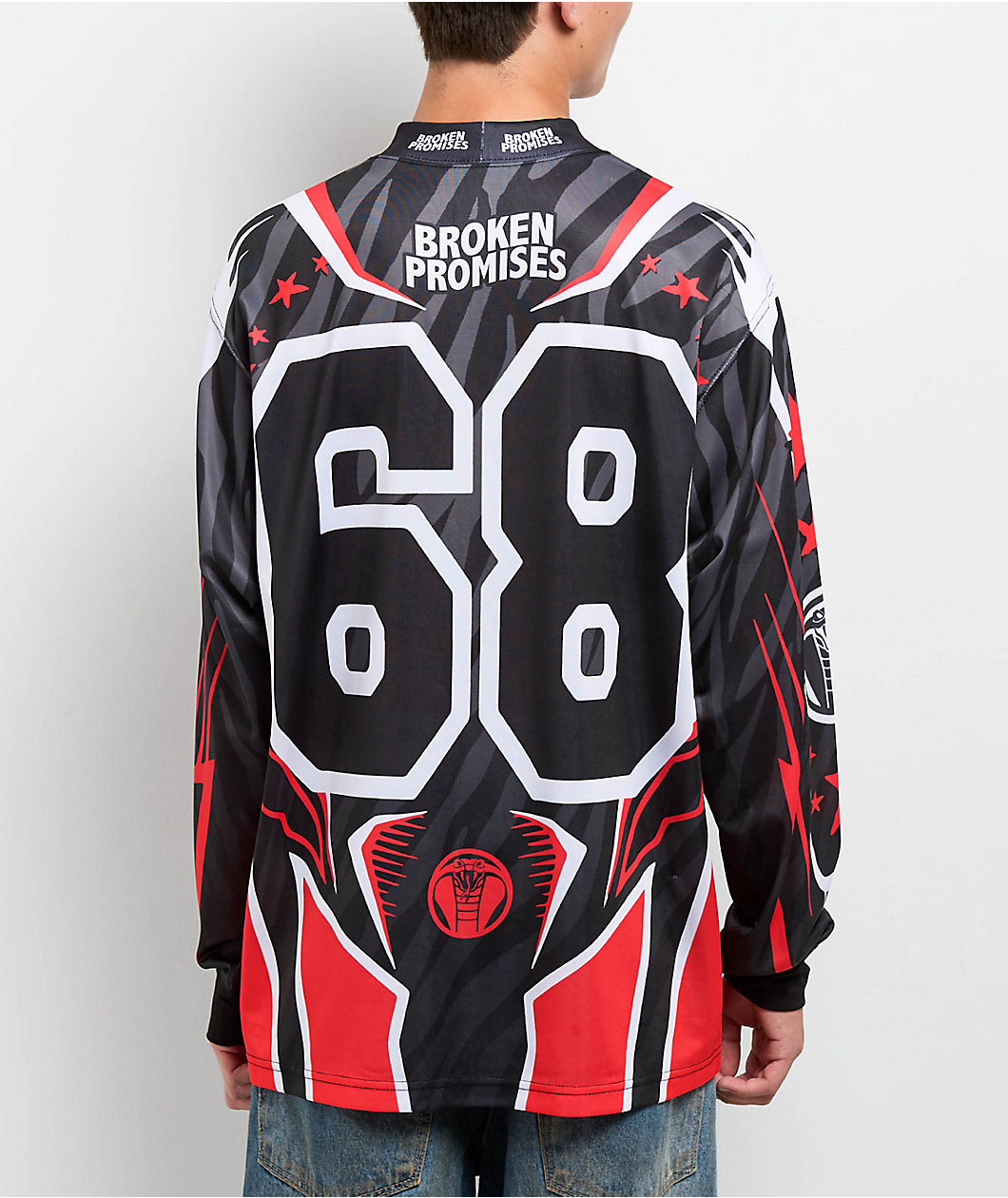 Broken Promises Bone Biter Black & Red Jersey