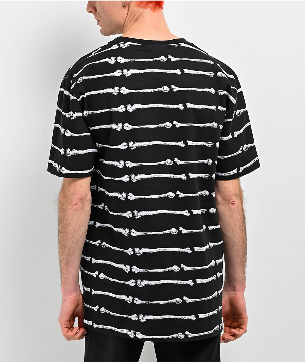 Broken Promises Bone Dry Black Stripe Knit T-Shirt