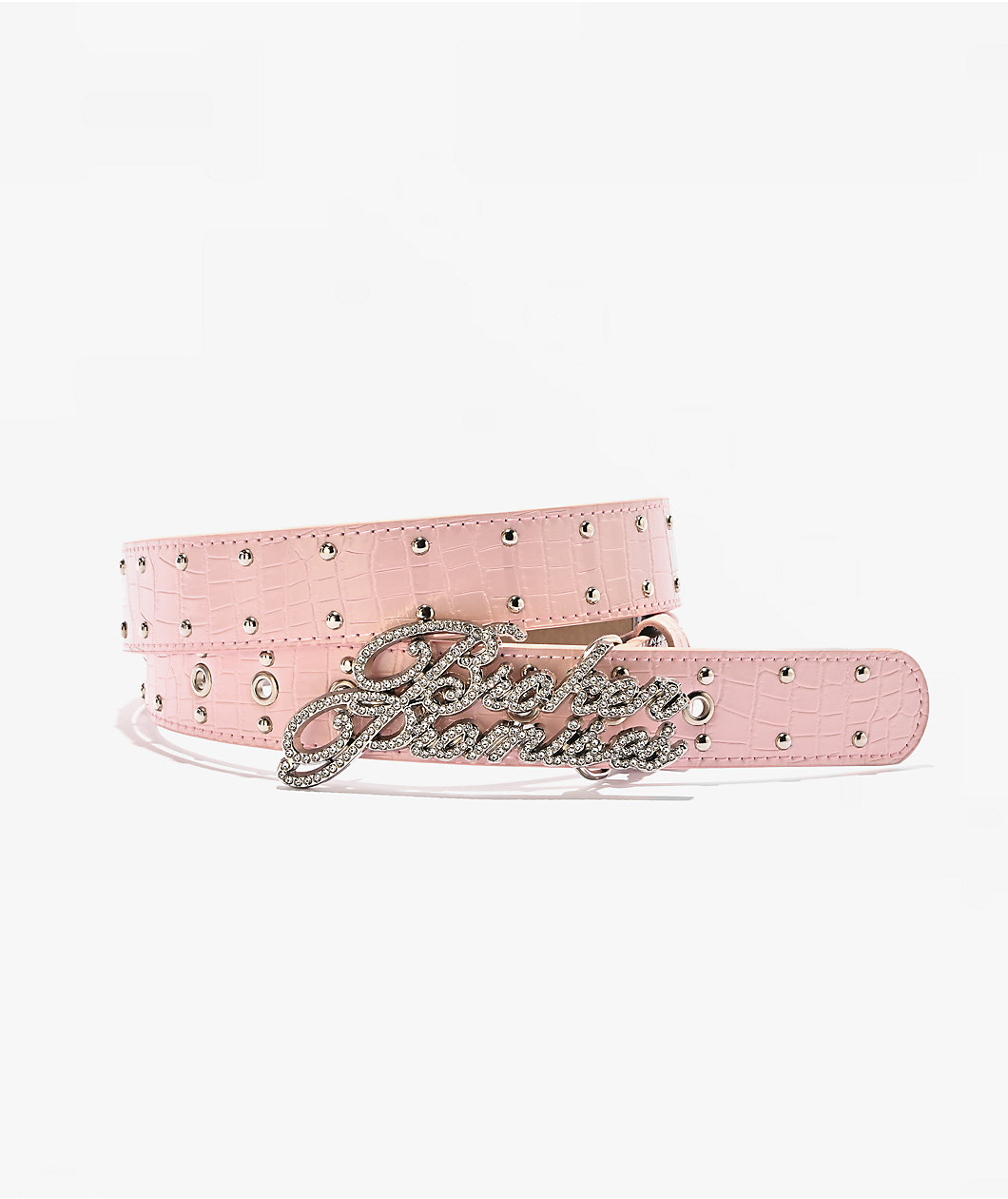 Broken Promises Bougie Studded Pink Belt