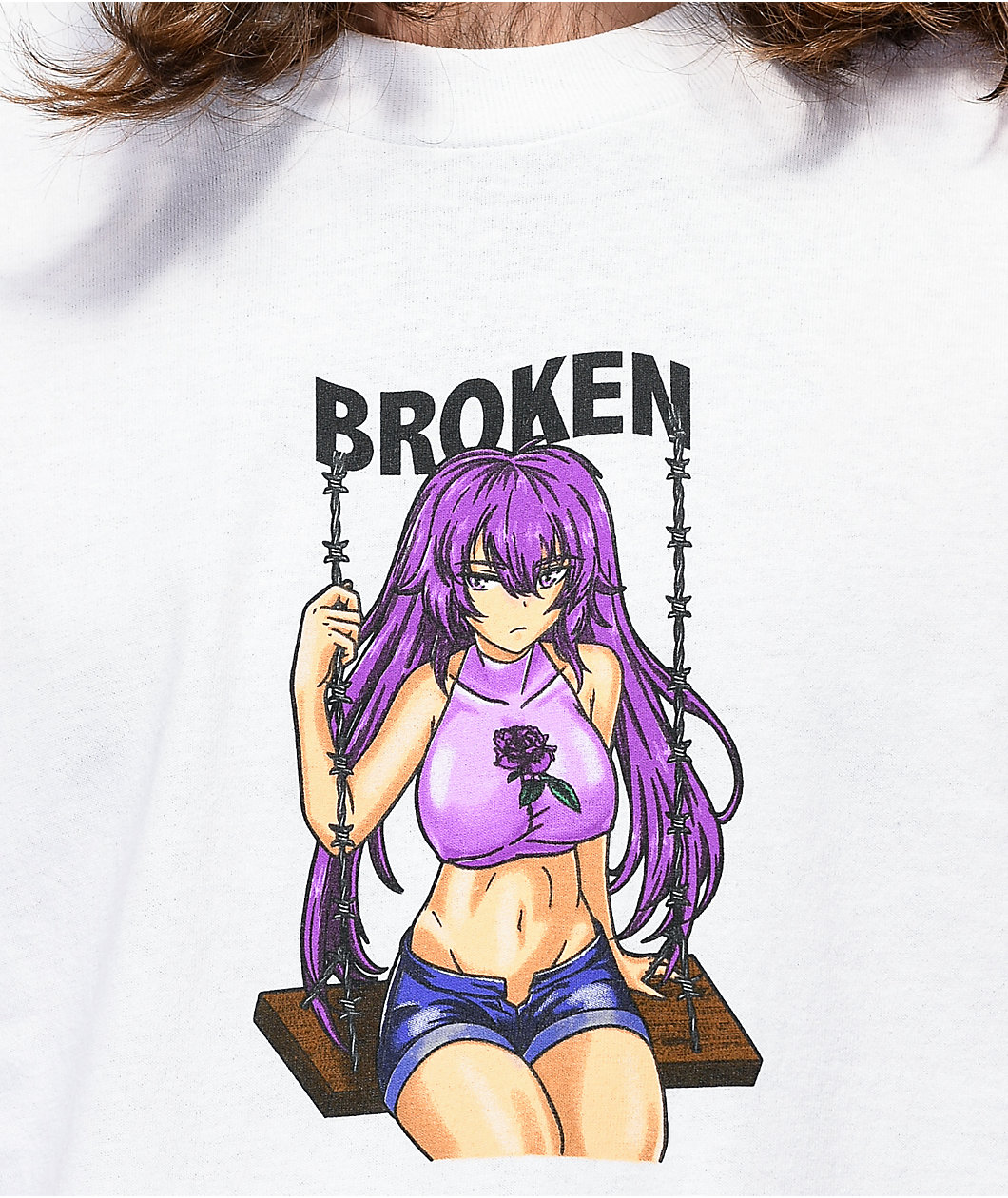 Broken Promises Broken Girl White T-Shirt