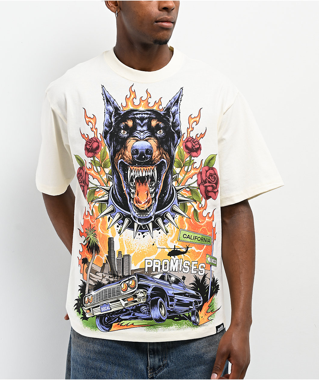 Broken Promises California La La Land Cream T-Shirt