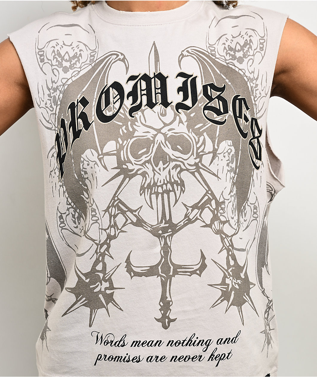 Broken Promises Chandelier Natural Tank Top