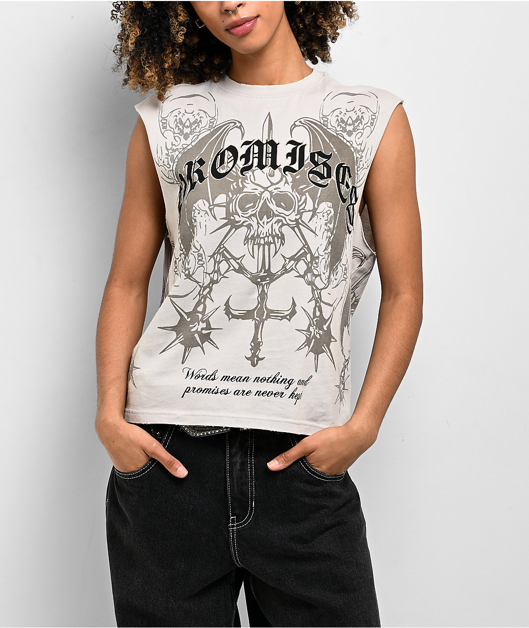 Broken Promises Chandelier Natural Tank Top