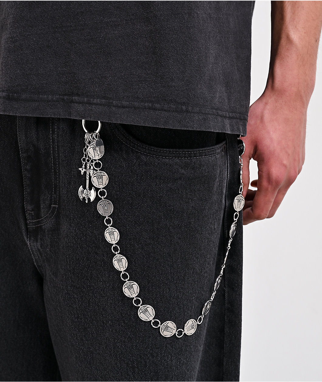 Broken Promises Chandelier Silver Pocket Chain