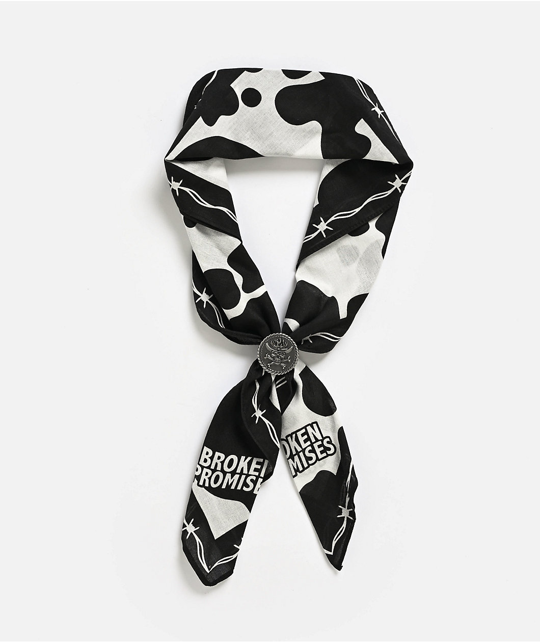 Broken Promises Chivalry Black & White Bandana Necklace