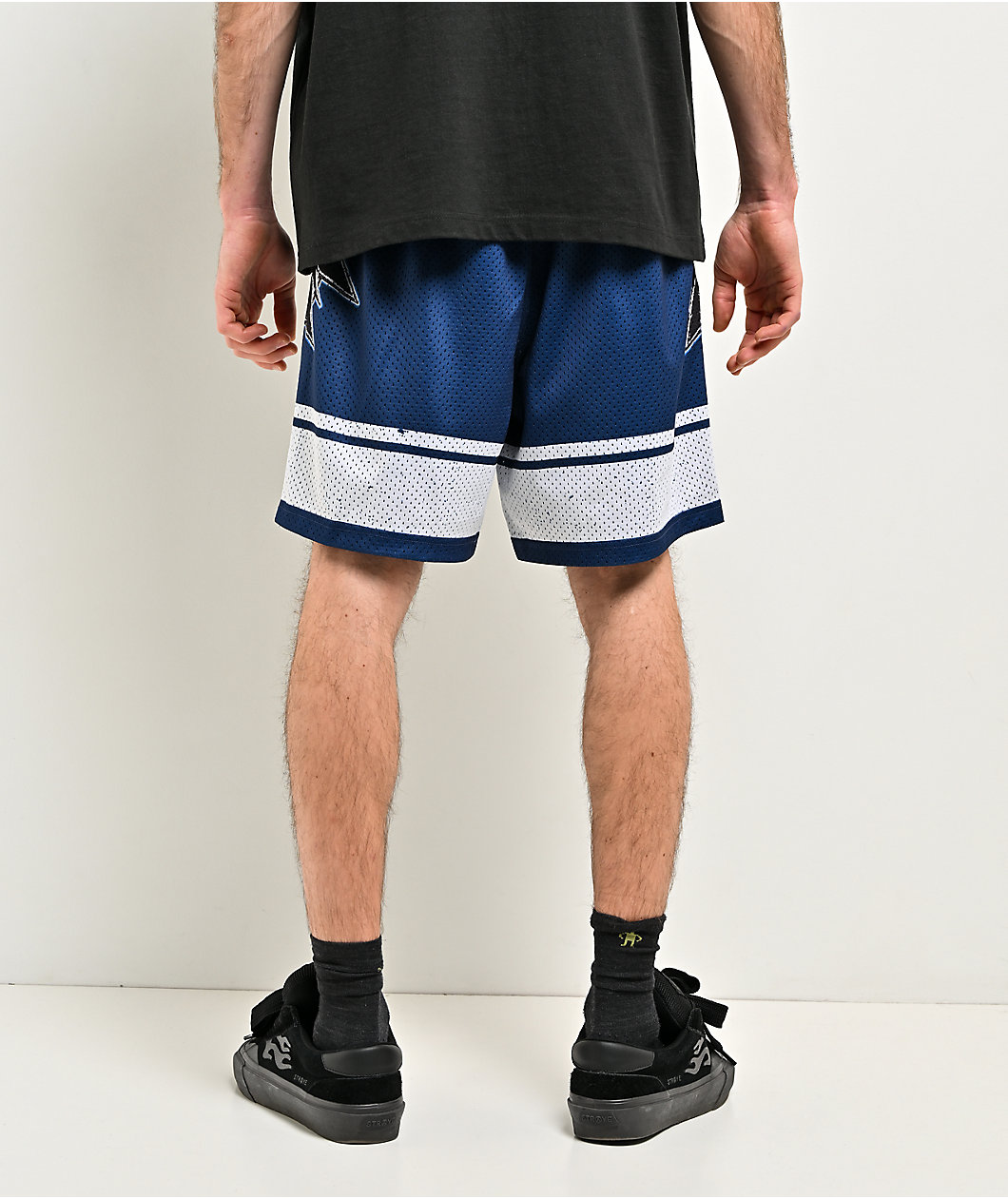 Broken Promises Compass Blue Mesh Shorts