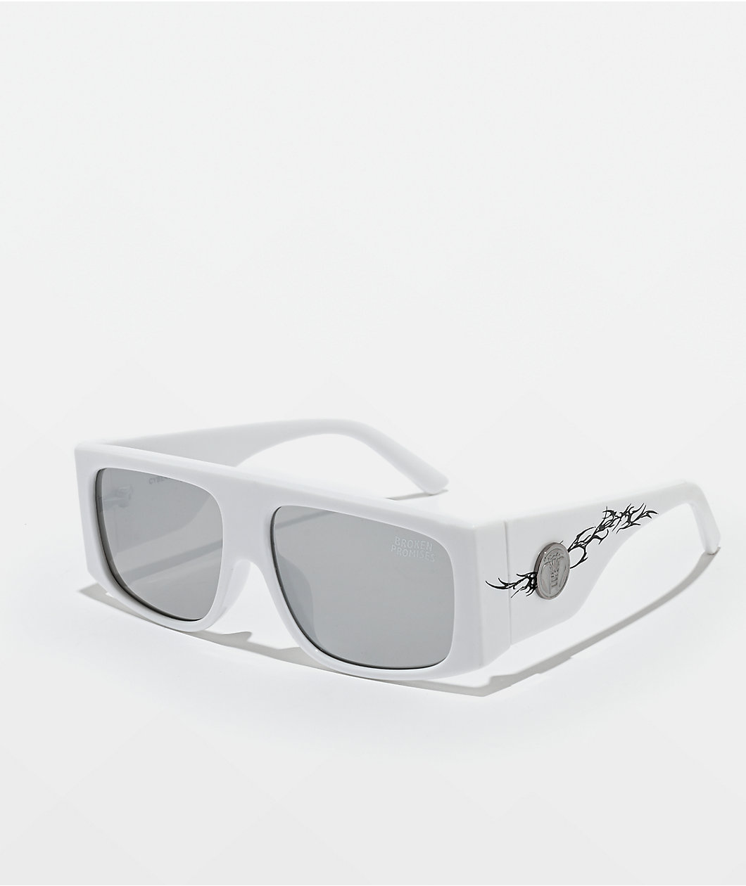 Broken Promises Cyber White Sunglasses