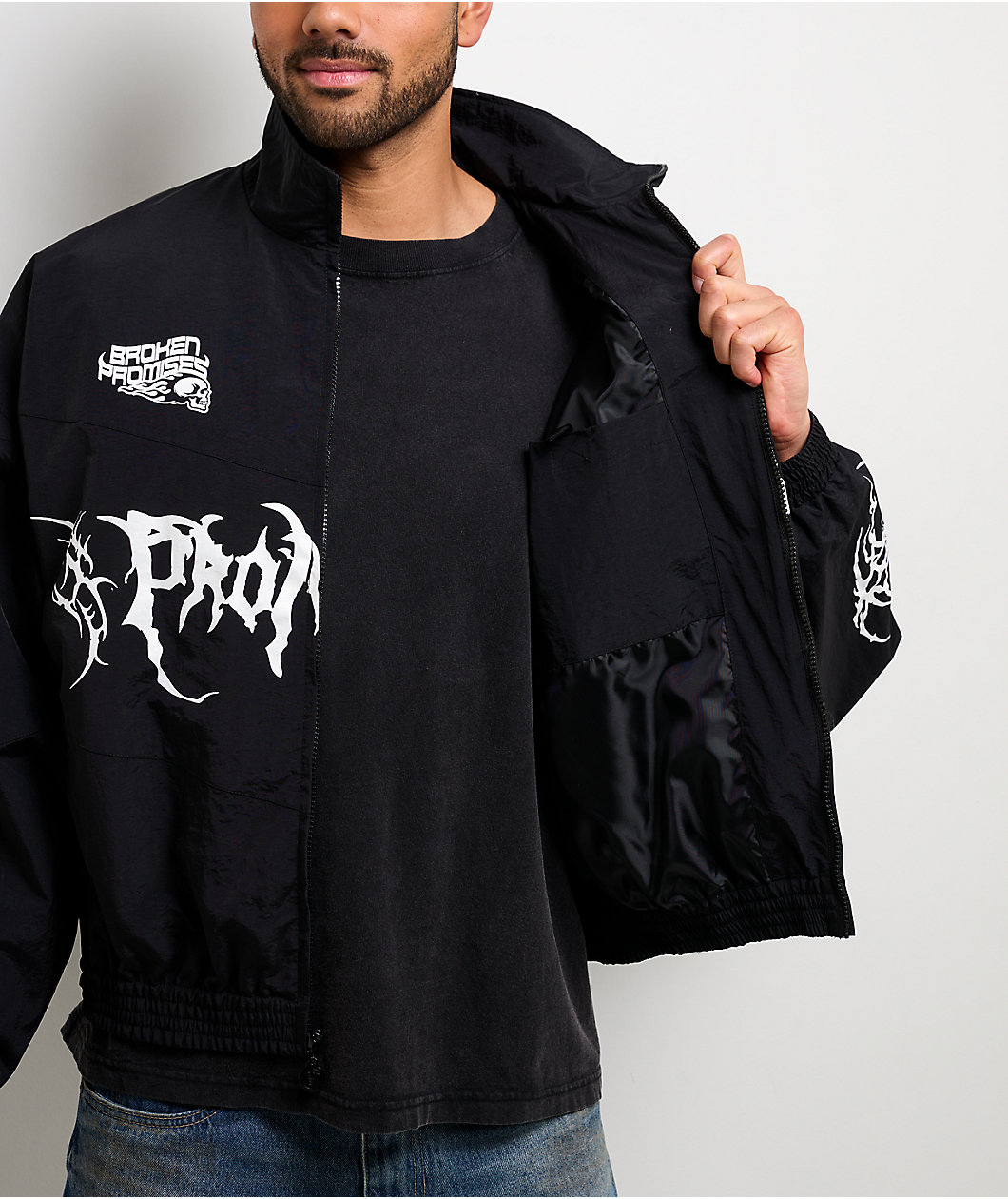 Broken Promises Cybersport Black Windbreaker Jacket