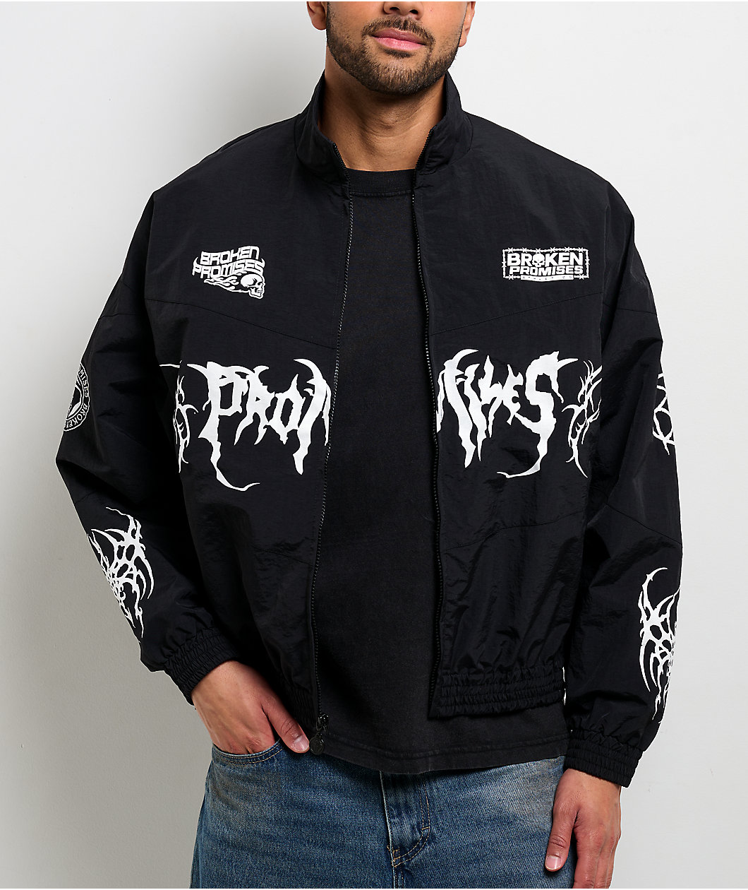 Broken Promises Cybersport Black Windbreaker Jacket