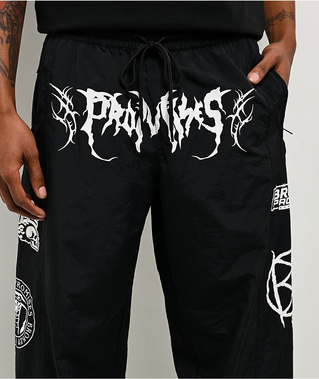Broken Promises Cybersport Black Windbreaker Pants
